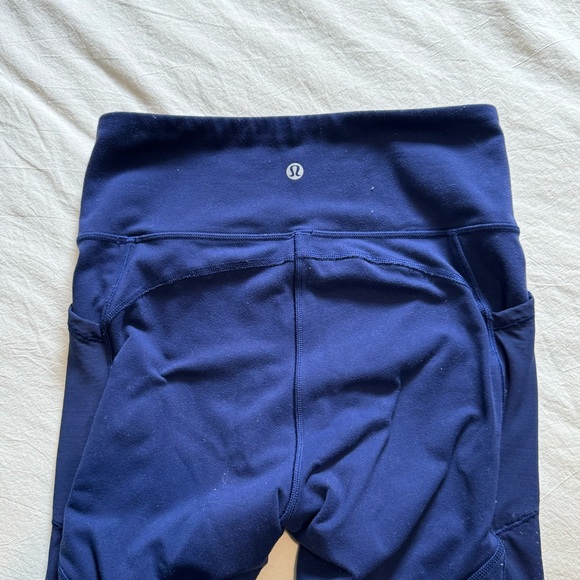 Navy Blue Lululemon Leggings - Mesh - Picture 2 of 5